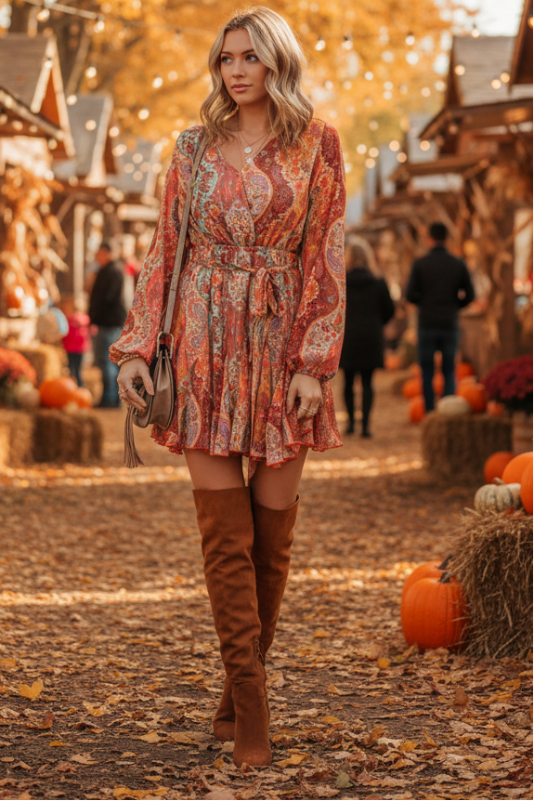 Balloon Sleeve Dress