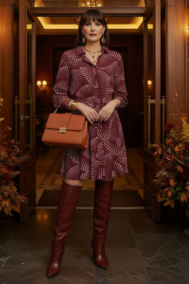 Cross Hatch Shirt Dress