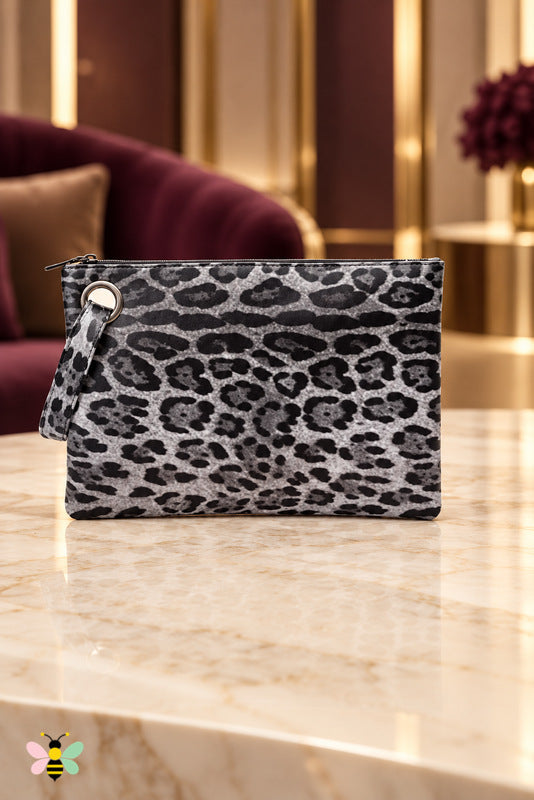 Leopard Soiree Wristlet — Style C — front view