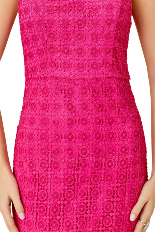 Strapless Lace Midi Dress