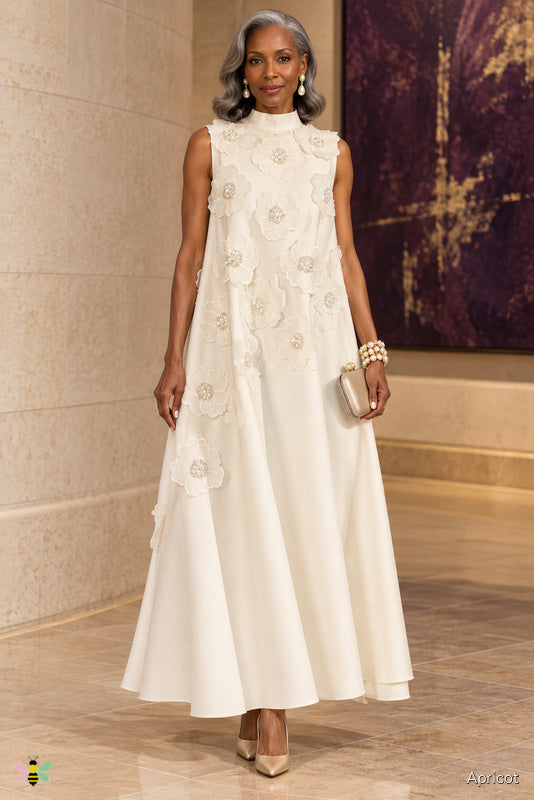 The Fleur Salon Bow-Back Dress | Apricot | front